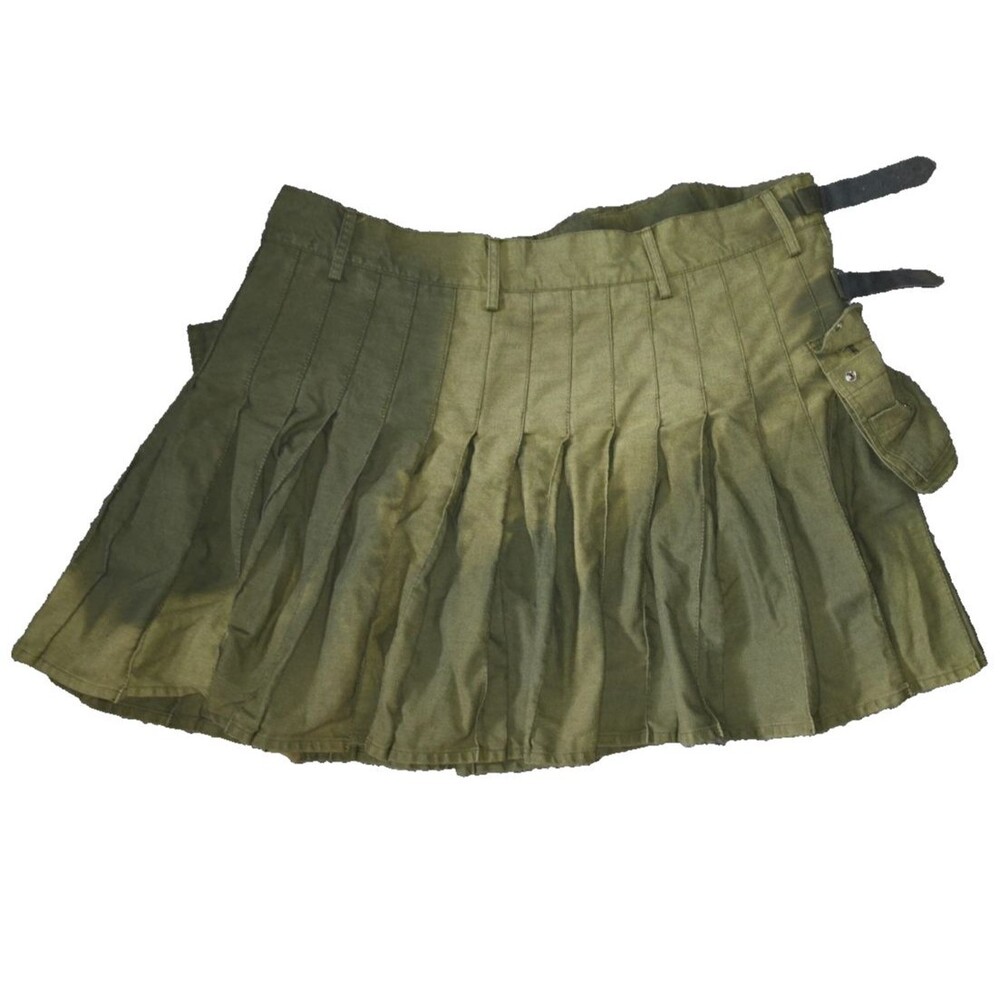 Atlanta Kilts Modern Kilts Green Two Tone Kilt Size 53 Pockets Pleated